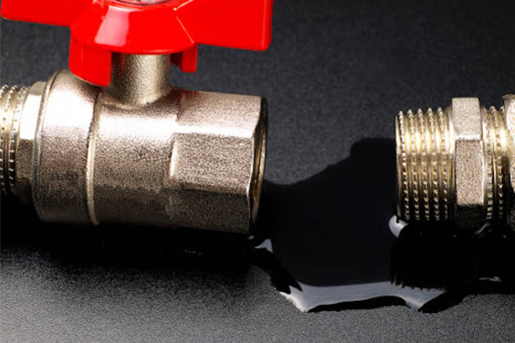 Leaking ball valve
