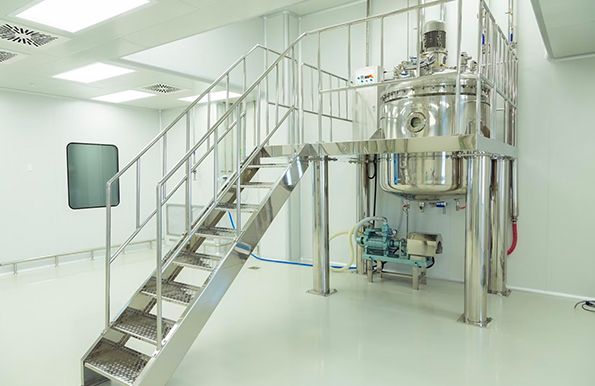 Water filtration in a plant clean room equipment and stainless steel machines
