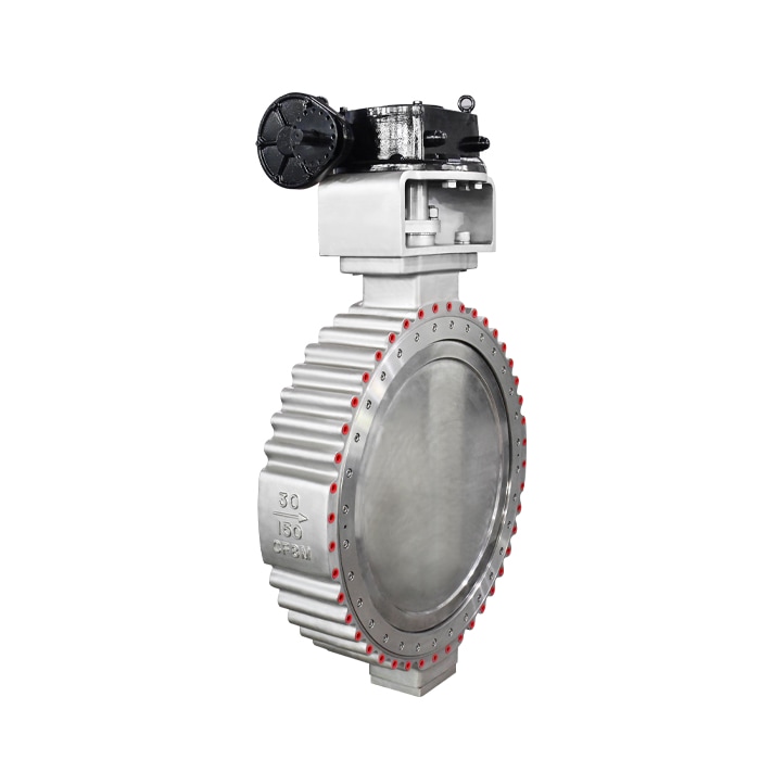 Double offset butterfly valve manufacturer with stainless steel material CF8M