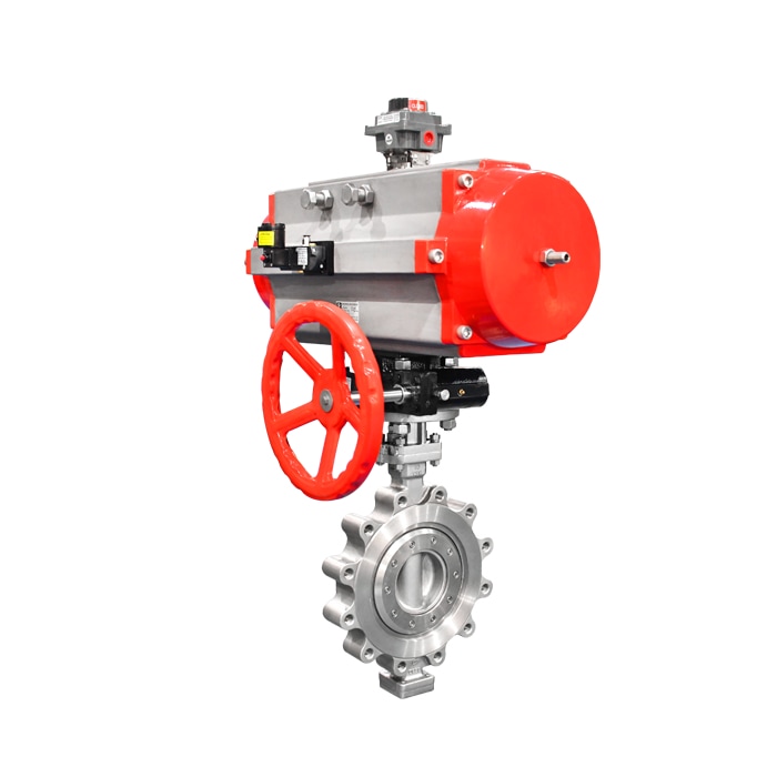 Lug type triple offset butterfly valve with Duplex stainless steel 5A